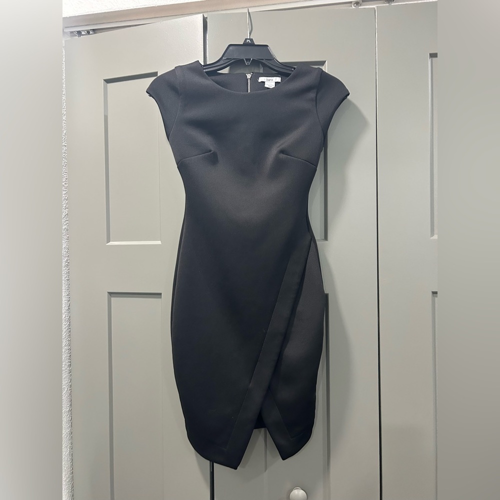 Bar III Black Cap Sleeve Mini Dress